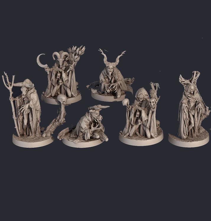 3D Printed Print Your Monsters Witches Pack Set 28mm - 32mm D&D Wargaming