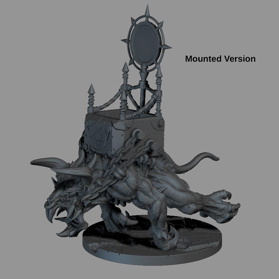 3D Printed Print your Monster Mounted Demon Creature 28 32mm D&D