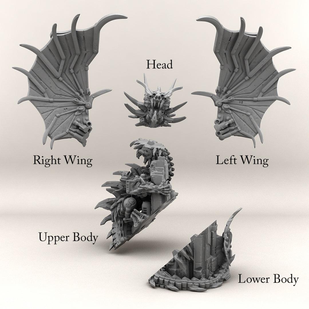 3D Printed Print your Monster Robot Dragon 28 32mm D&D