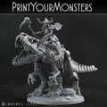 3D Printed Print your Monster Skeleton Mounted T-Rex 28 32mm D&D