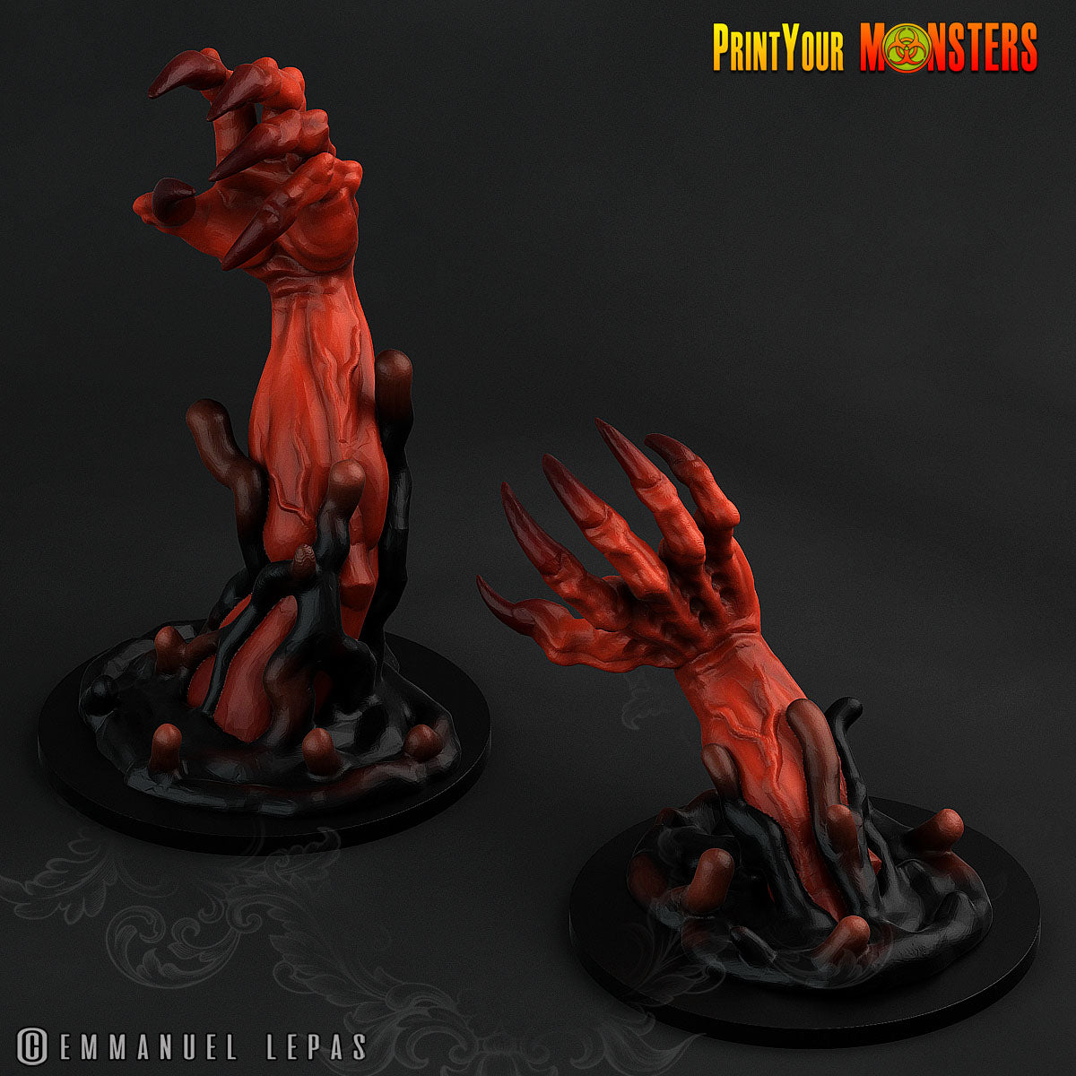 3D Printed Print your Monster The Abyssal Hand Horrors - Demonclaws 28mm 32mm D&D