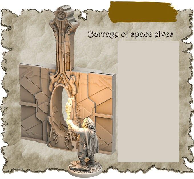 3D Printed SAWANT3D Barrage of Space Elves 28 32mm Ragnarok d&d