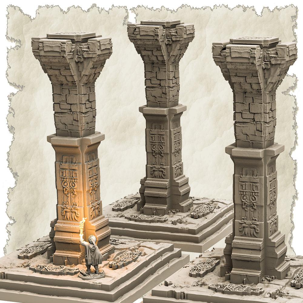 3D Printed SAWANT3D Column in the Jungle 28 32mm Ragnarok d&d