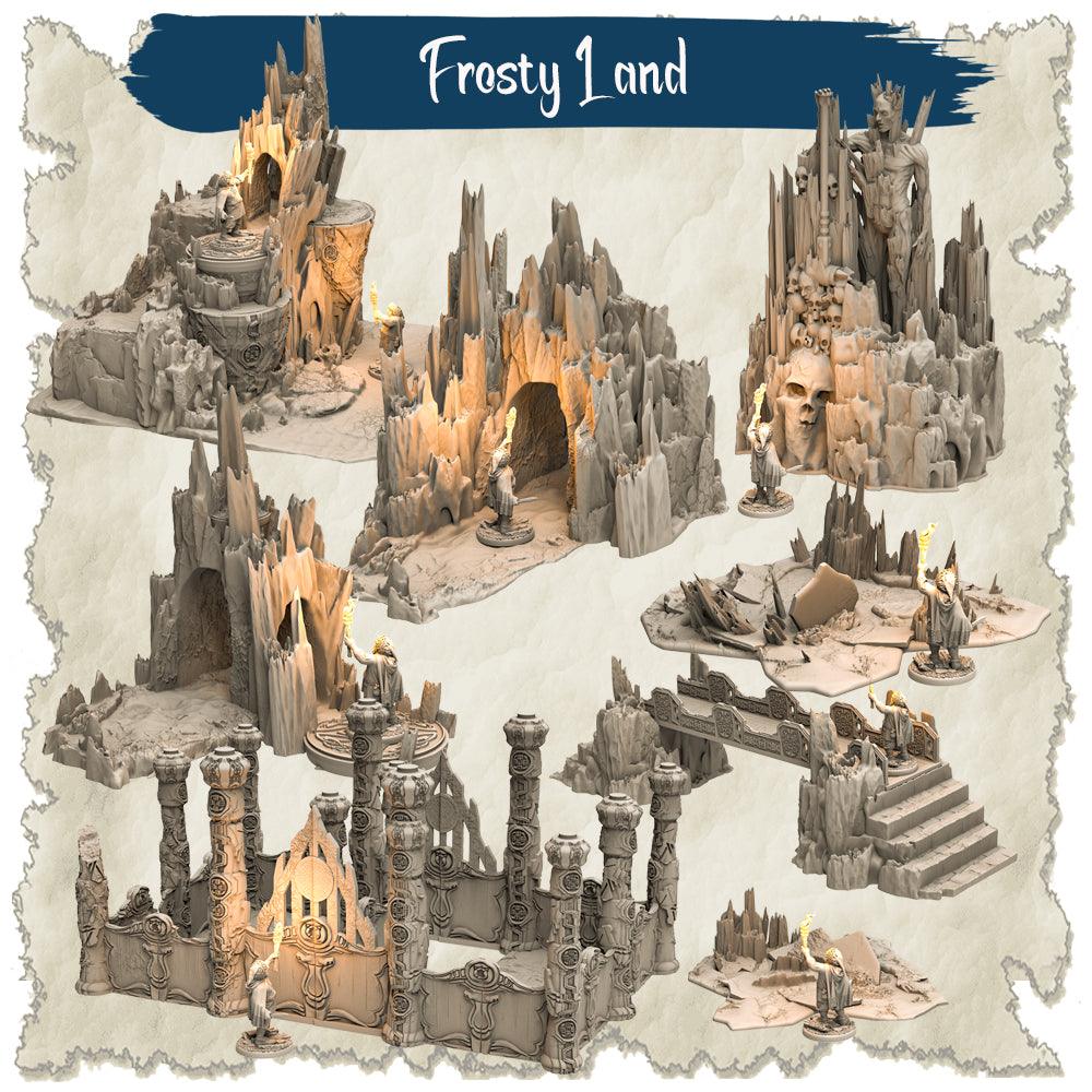 3D Printed SAWANT3D Frosty Land Set 28 32mm Ragnarok d&d