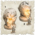 3D Printed SAWANT3D Head Space Sculpture Set 28 32mm Ragnarok d&d