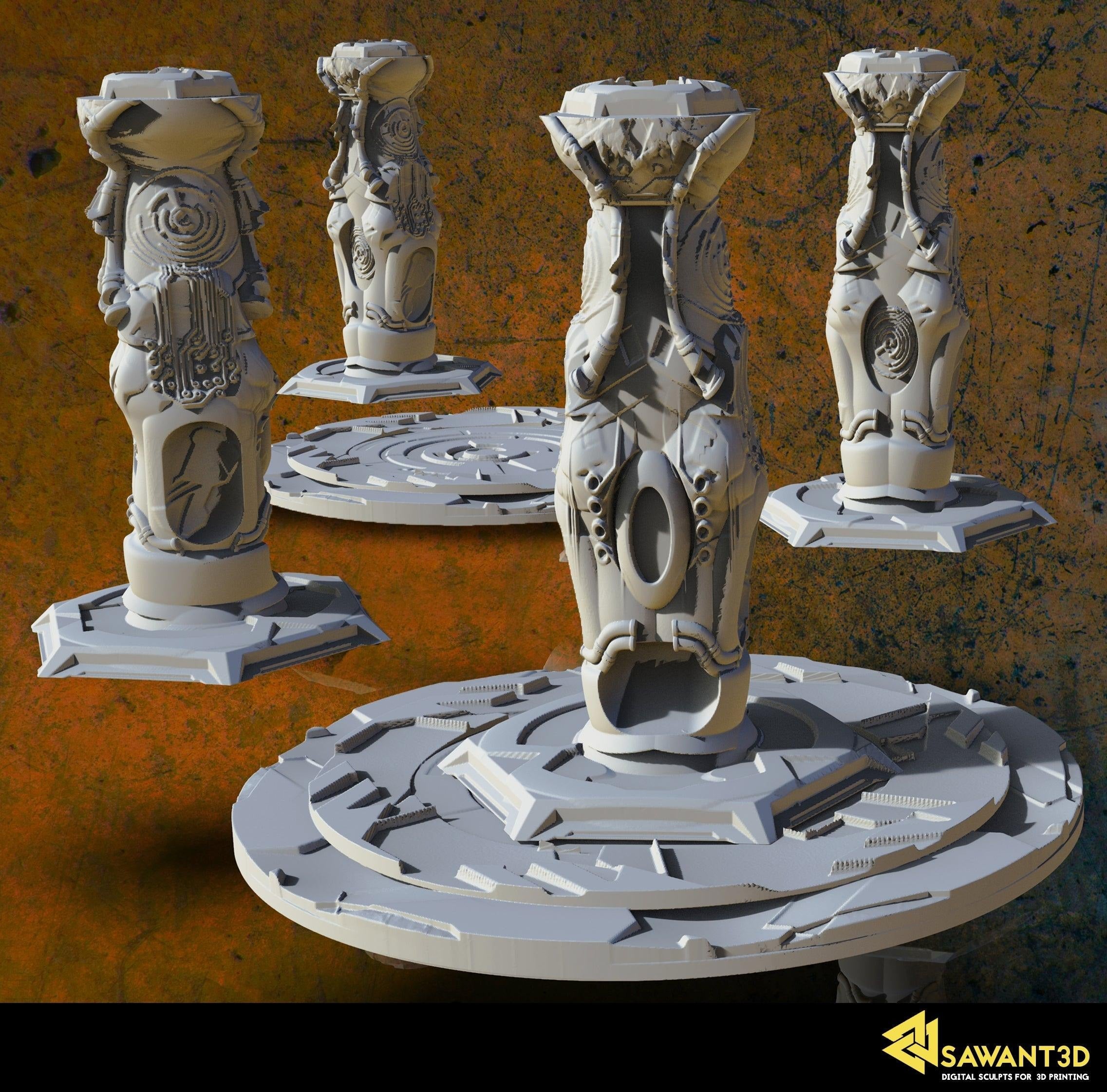 3D Printed SAWANT3D Statue of Power 28 32mm Ragnarok d&d
