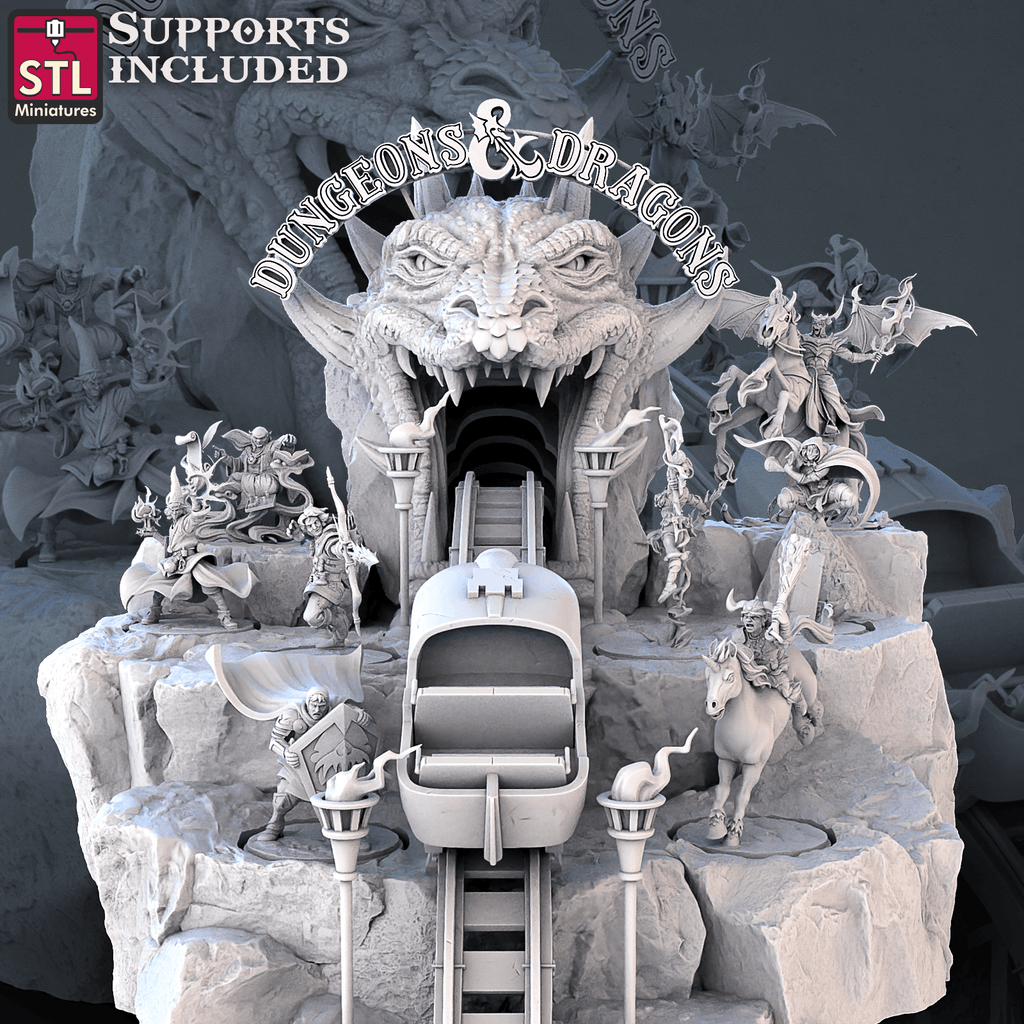 3D Printed STL Miniatures Barbarian DnD Tribute Set 28mm - 32mm War Gaming D&D