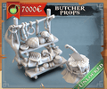 3D Printed STL Miniatures Butcher Props 28 - 32mm War Gaming D&D