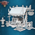 3D Printed STL Miniatures Fantasy Props 2 Market Weapon Stall 28 - 32mm War Gaming D&D