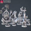 3D Printed STL Miniatures Forest Protectors Set 28 - 32mm War Gaming D&D