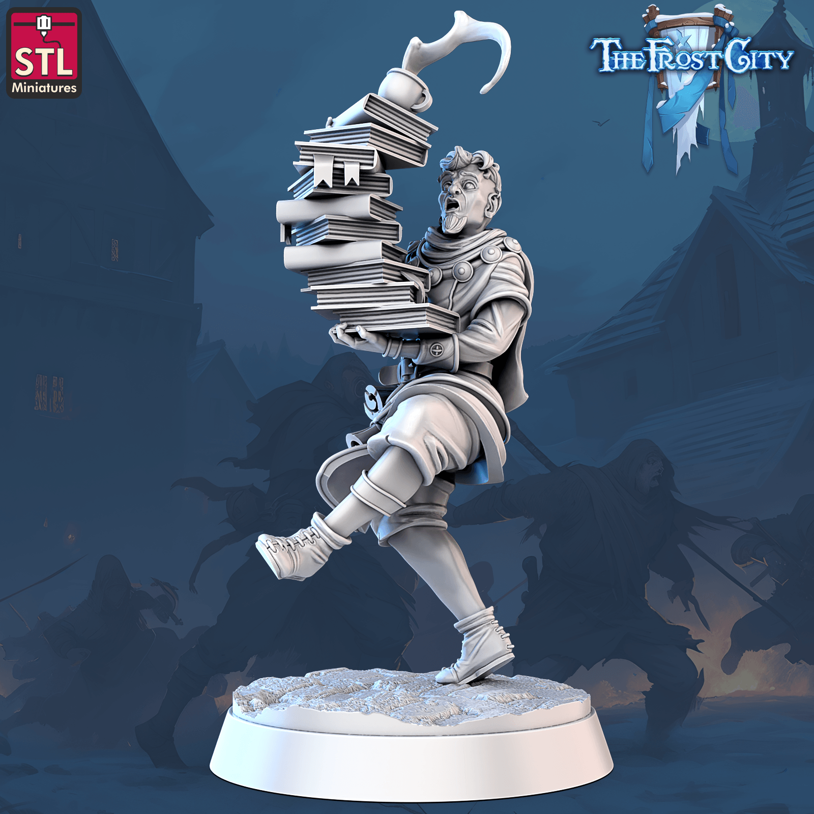 3D Printed STL Miniatures Frost City Apprentice Ver. 2 | 28 - 32mm War Gaming D&D