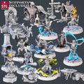 3D Printed STL Miniatures Genasi Set 28 - 32mm War Gaming D&D