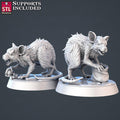3D Printed STL Miniatures Giant Rats | 28 - 32mm War Gaming D&D