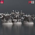 3D Printed STL Miniatures NeverDawn Dark Waters Crabs Set 28 - 32mm War Gaming D&D