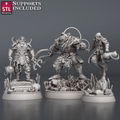 3D Printed STL Miniatures NeverDawn Dark Waters Set 28 - 32mm War Gaming D&D