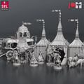 3D Printed STL Miniatures Nobles Set 28 - 32mm War Gaming D&D
