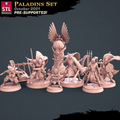 3D Printed STL Miniatures Paladin Set 28 - 32mm War Gaming D&D