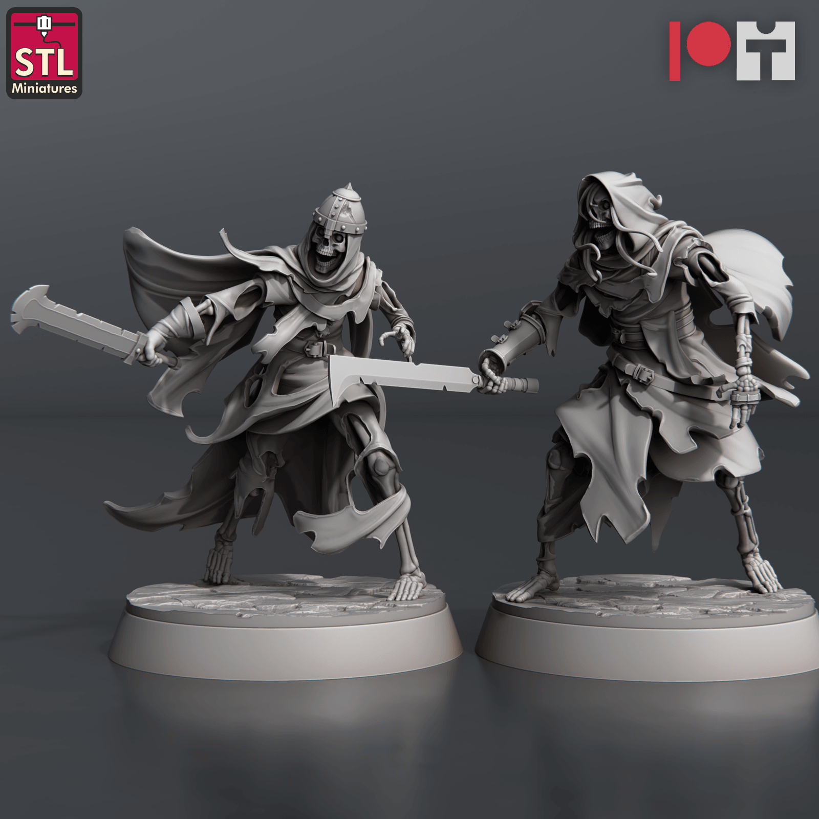 3D Printed STL Miniatures Reaver Knights 28 - 32mm War Gaming D&D