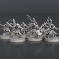 3D Printed STL Miniatures Temple Guardians Set 28 - 32mm War Gaming D&D