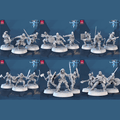 3D Printed STL Miniatures The Frost City Army Soldiers Sets - Modular 28 - 32mm War Gaming D&D