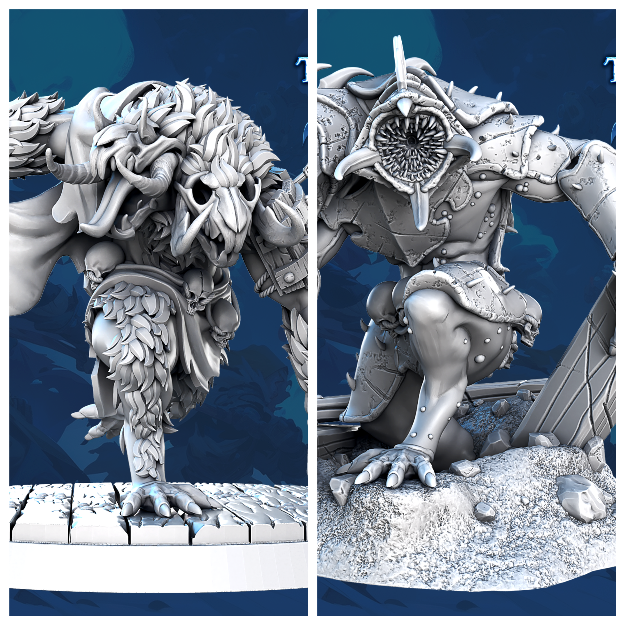 3D Printed STL Miniatures Toravor Core Characters The Frost City 3 28 - 32mm War Gaming D&D