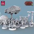 3D Printed STL Miniatures Townsfolks Vol 2 Set Fantasy NPC 2 | 28 - 32mm War Gaming D&D