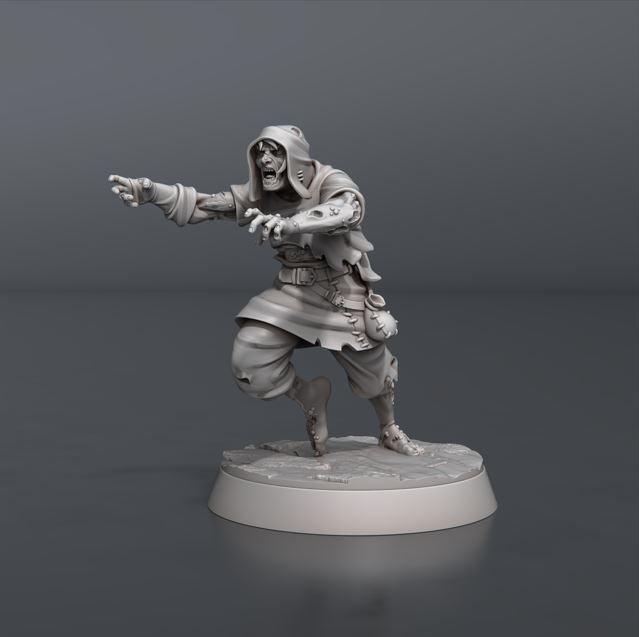 3D Printed STL Miniatures Zombie Set 28 - 32mm War Gaming D&D