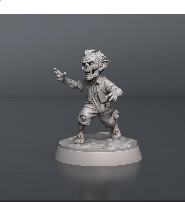 3D Printed STL Miniatures Zombie Set 28 - 32mm War Gaming D&D