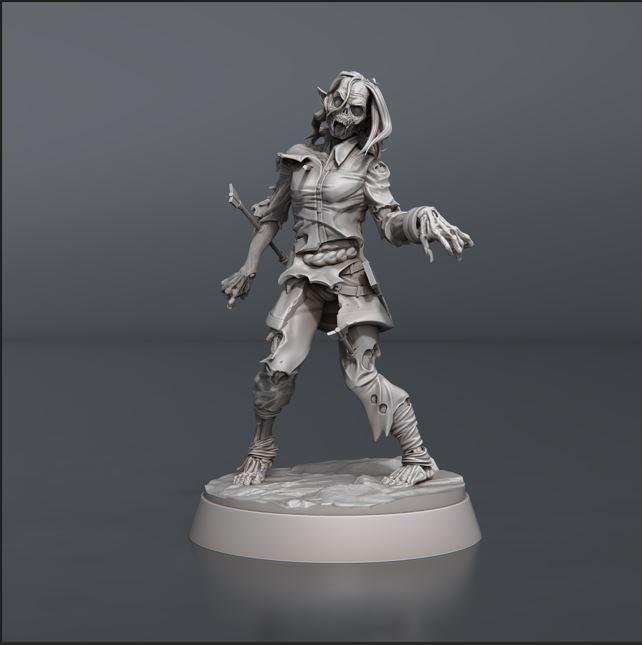 3D Printed STL Miniatures Zombie Set 28 - 32mm War Gaming D&D