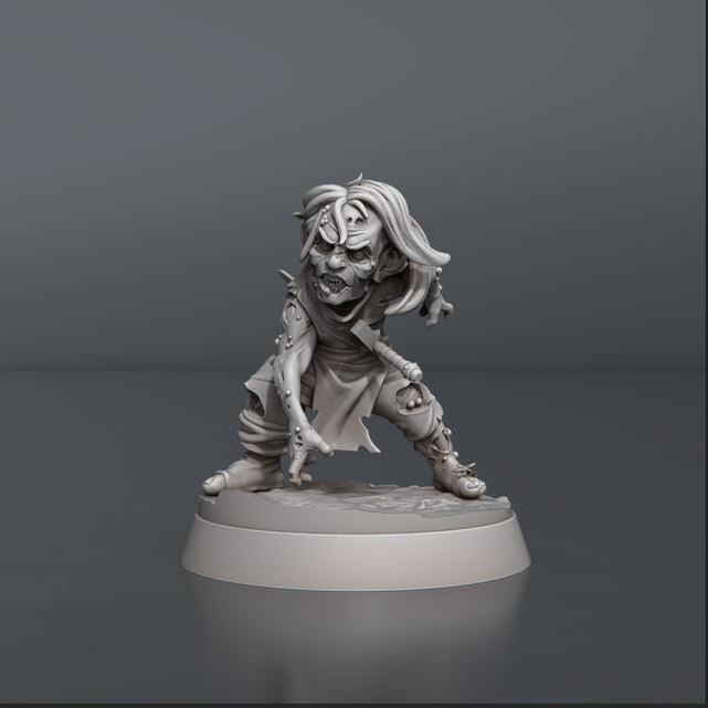 3D Printed STL Miniatures Zombie Set 28 - 32mm War Gaming D&D