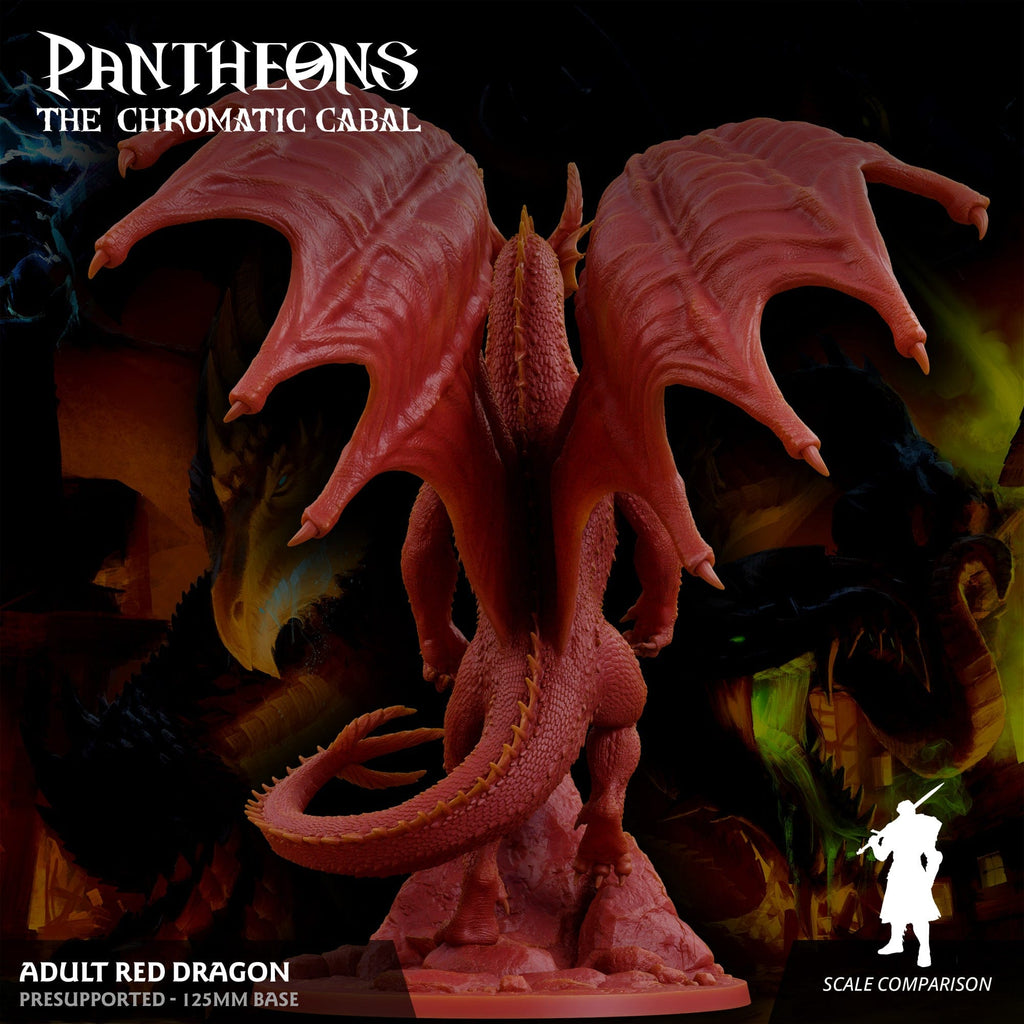 3D Printed Sordane Publishing Adult Red Dragon Pantheons The Chromatic Cabal 28 32mm D&D