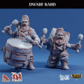 3D Printed Sordane Publishing Arcane Minis Dwarf Bard Swindler's Luck Part Two 28 32mm D&D