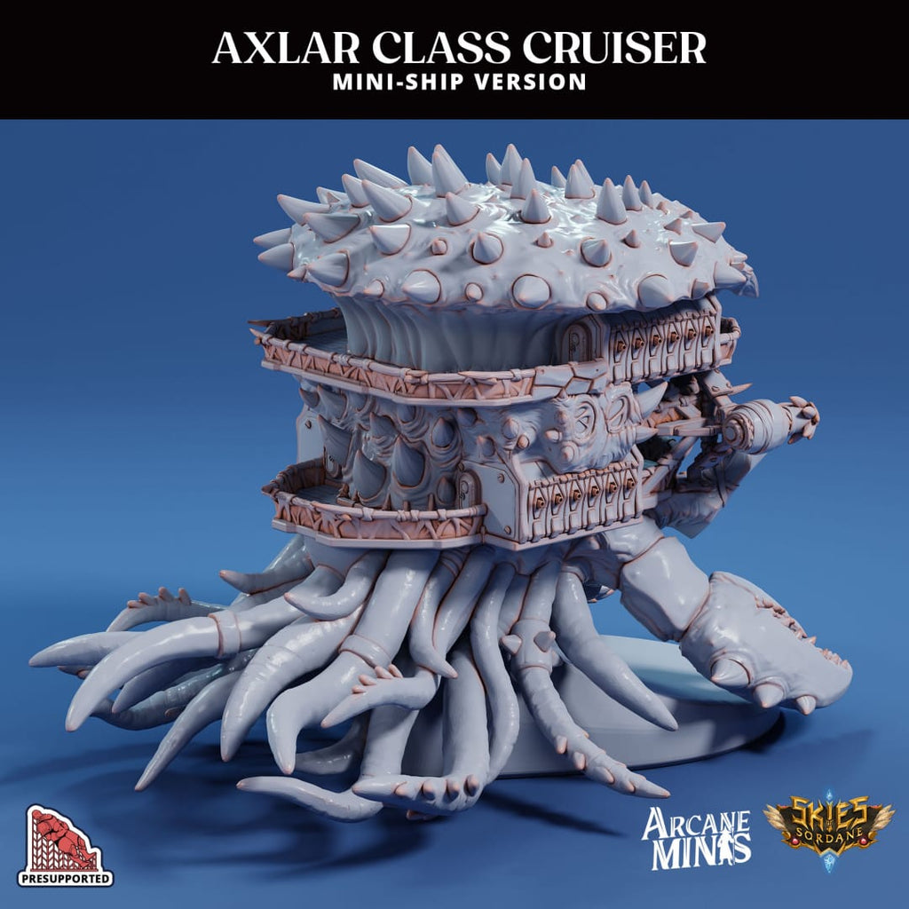 3D Printed Sordane Publishing Arcane Minis  Mini Ship - Aldarra Axlar Cruiser 28 32mm D&D