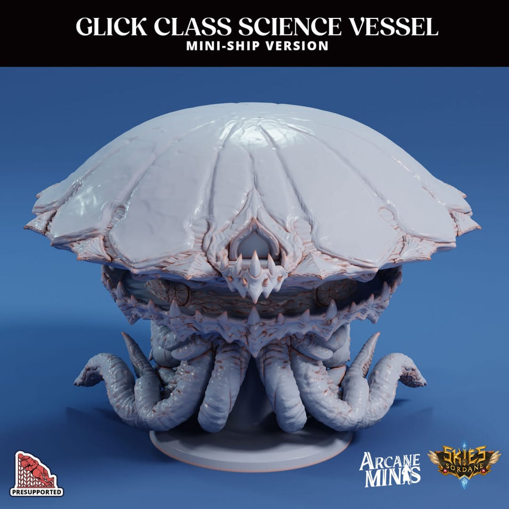 3D Printed Sordane Publishing Arcane Minis Mini Ship - Glick Science Vessel 28 32mm D&D