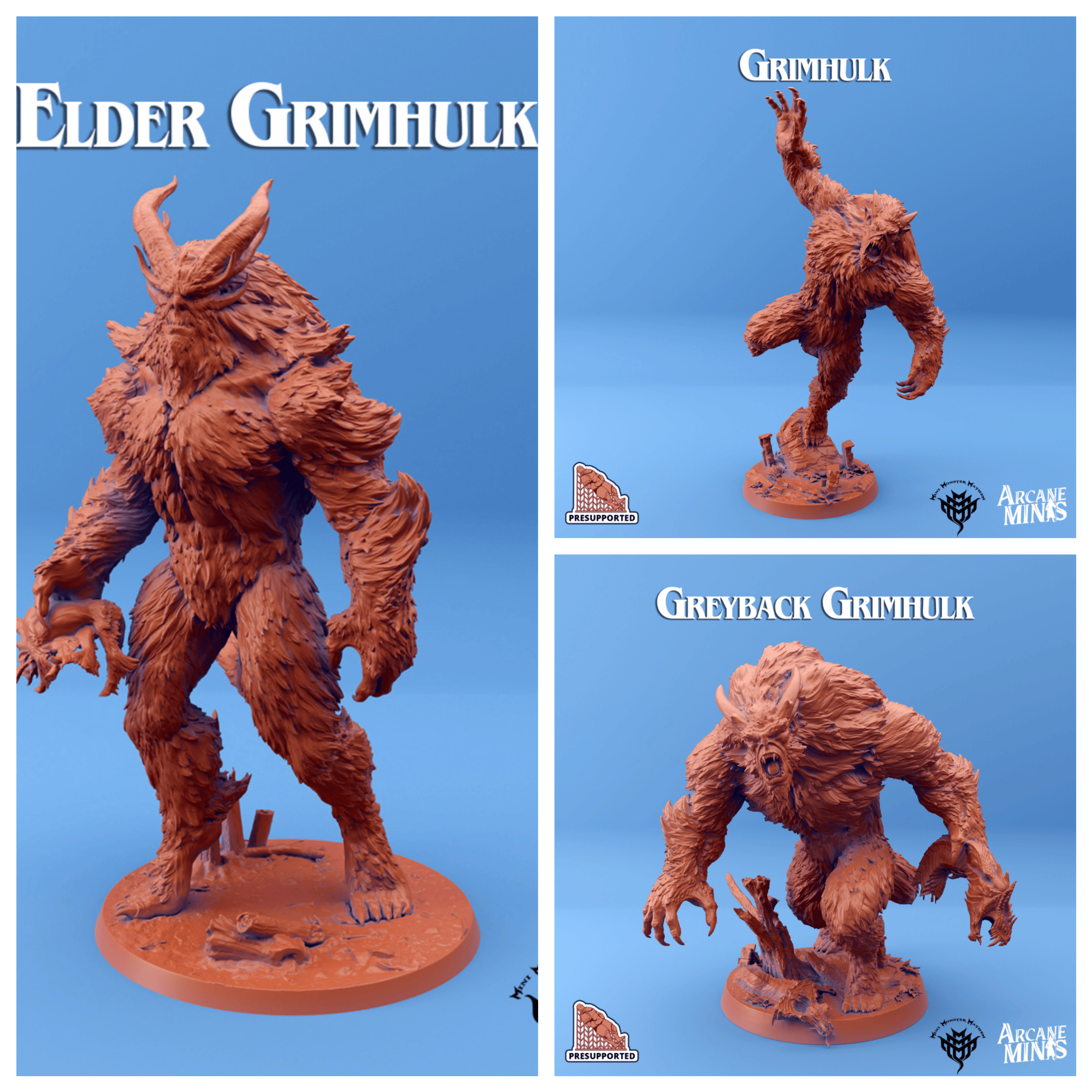 3D Printed Sordane Publishing Grimhulk Set 28mm 32mm D&D