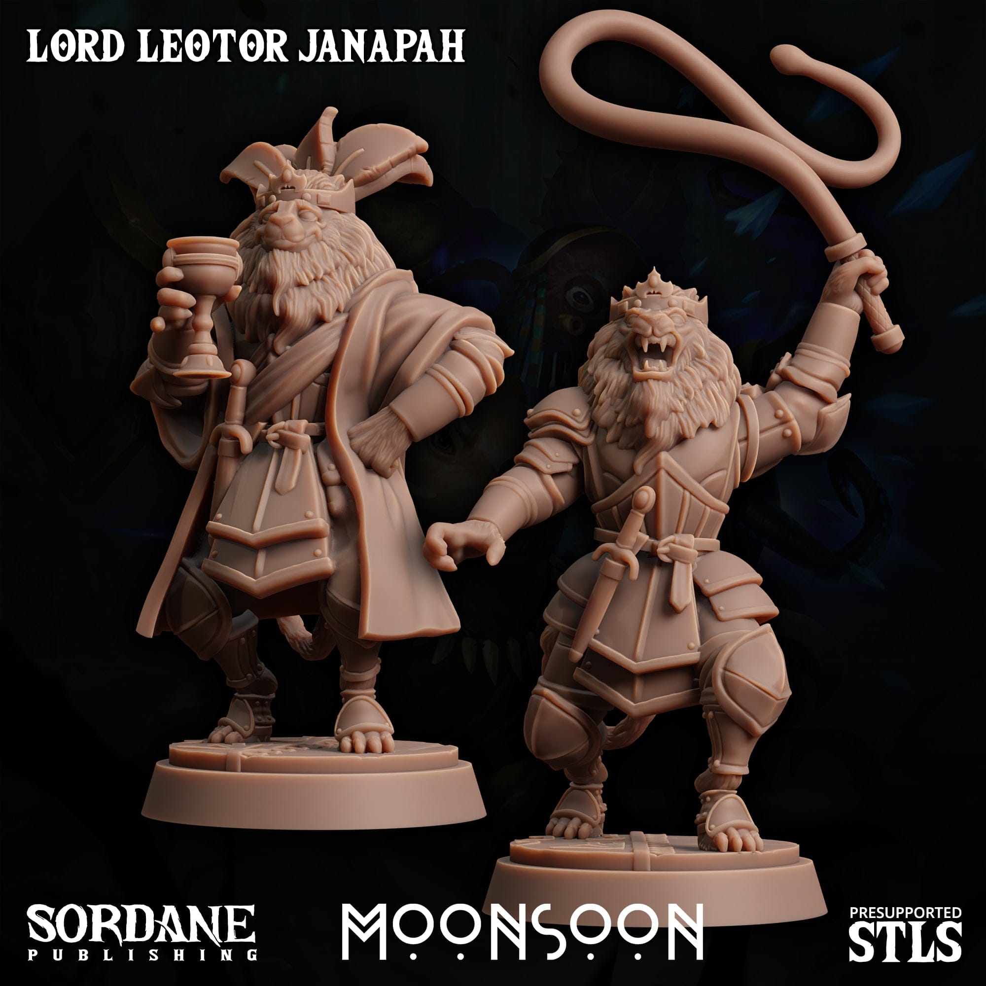 3D Printed Sordane Publishing Loxo Sorcerer Moonsoon 28 32mm D&D