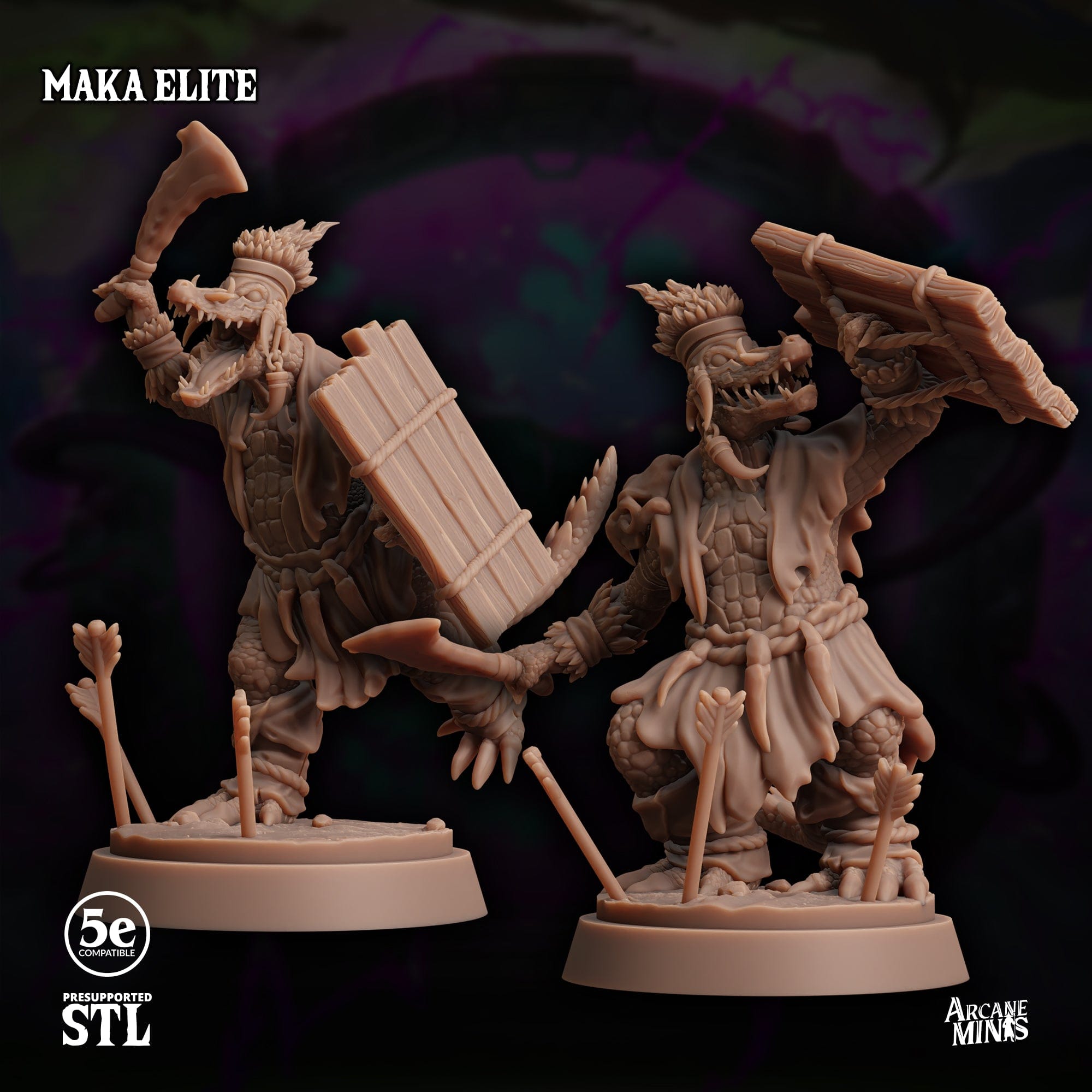 3D Printed Sordane Publishing Maka Elite Moonsoon 28 32mm D&D