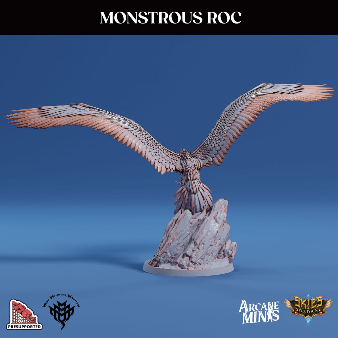 3D Printed Sordane Publishing Monstrous Roc 28 32mm D&D