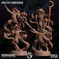 3D Printed Sordane Publishing Musjwi Sorcerer Burrows Below 28 32mm D&D
