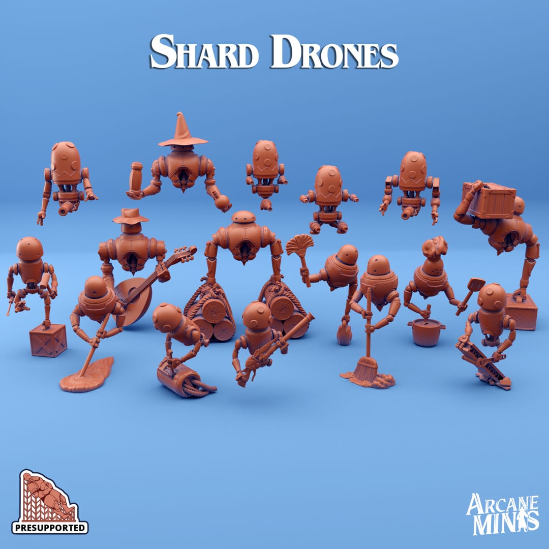 3D Printed Sordane Publishing Shard Drones 28 32mm D&D