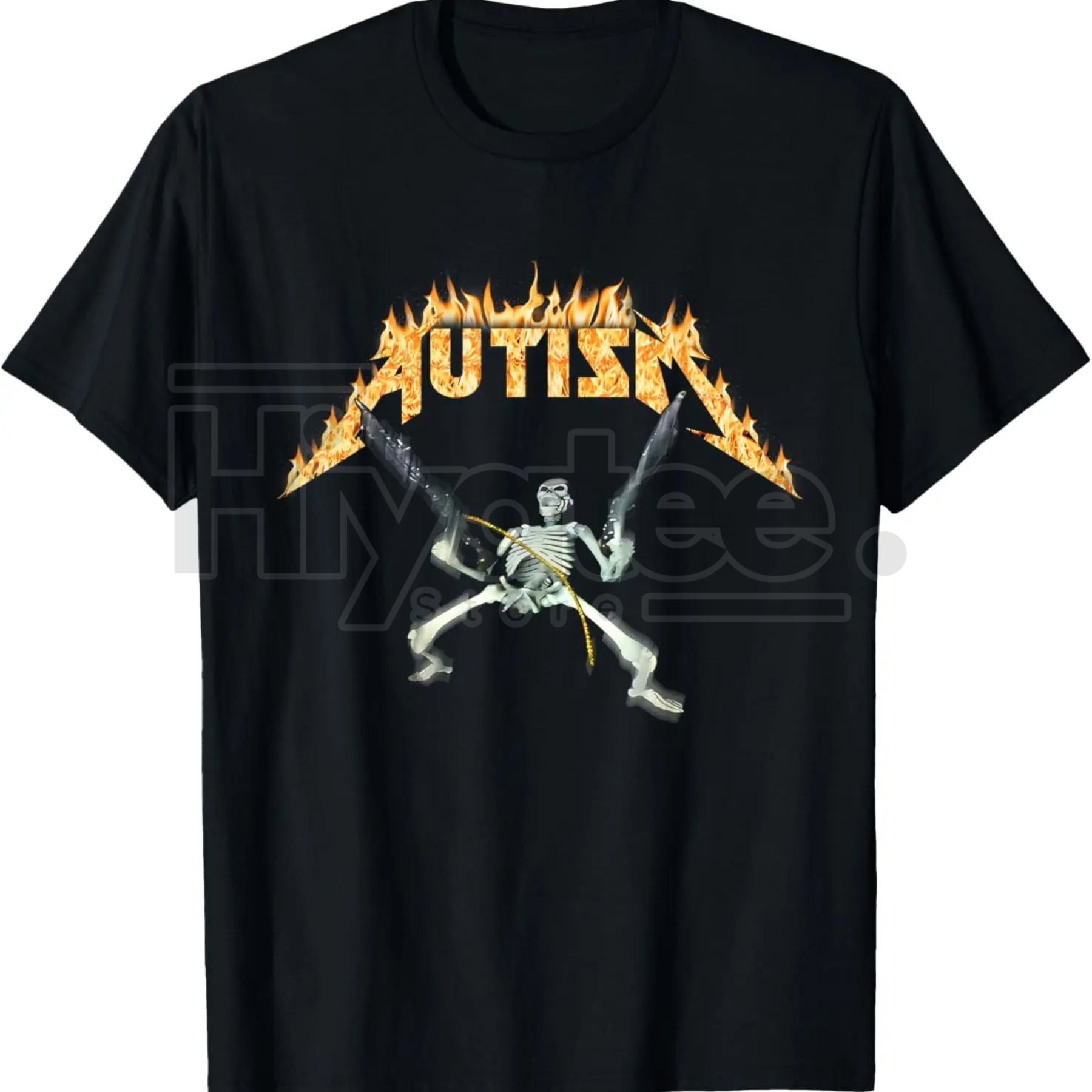 "Autism Skeleton" Funny Meme T-Shirt – 100% Cotton Tee for Men, Women & Kids