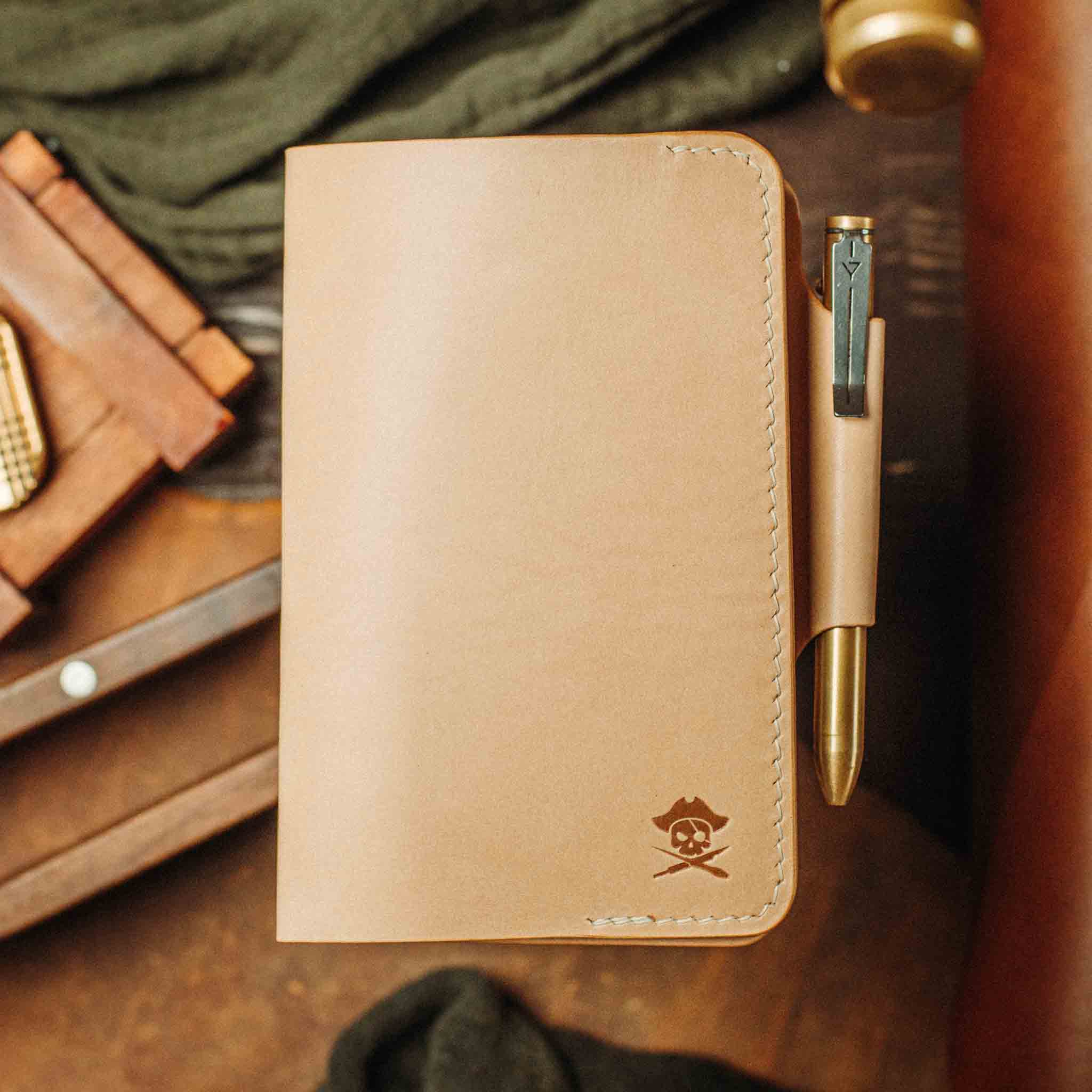 Leather Field Notes Cover – Pirate EDC Journal Holder