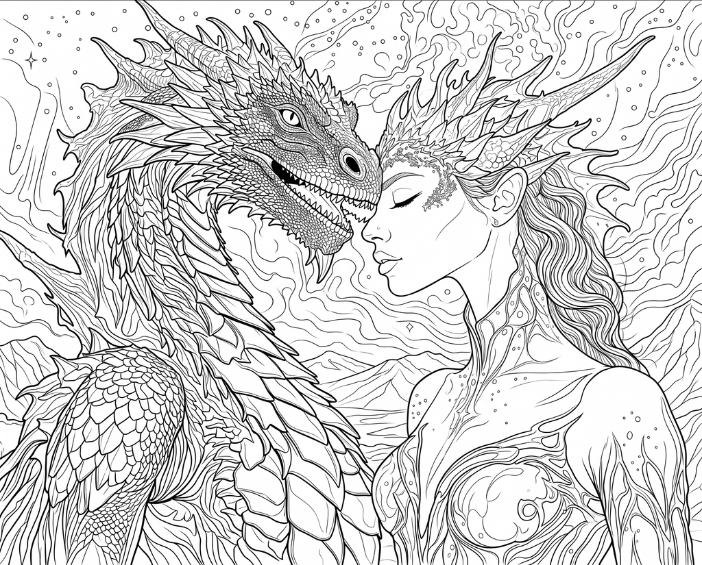 Obsidian Saga Adult Coloring Book