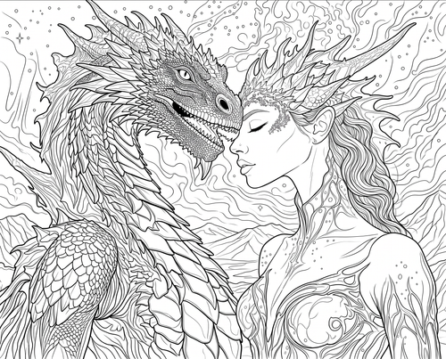 Obsidian Saga Adult Coloring Book