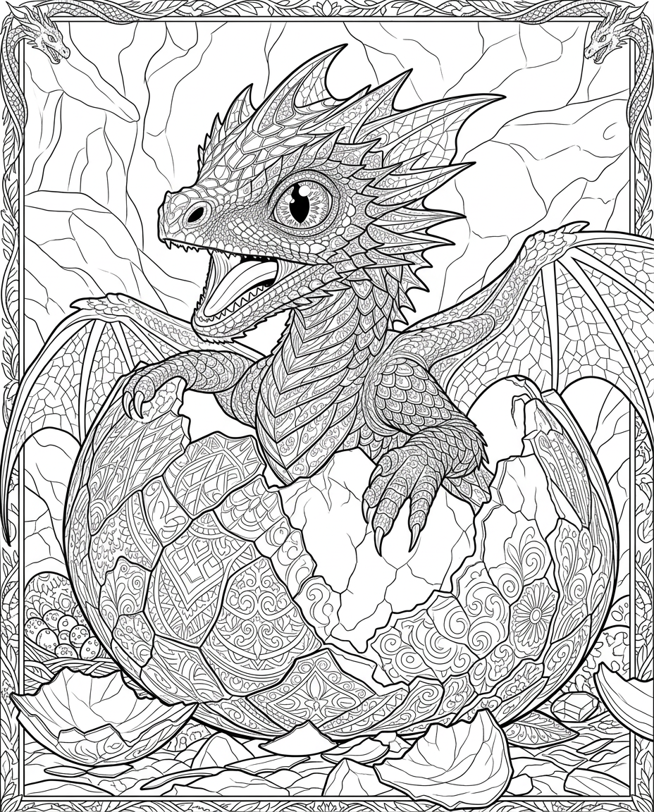 Obsidian Saga Adult Coloring Book