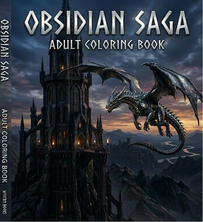 Obsidian Saga Adult Coloring Book