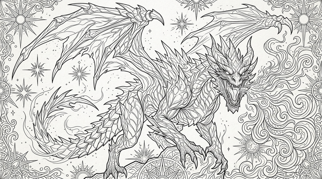 Obsidian Saga Adult Coloring Book