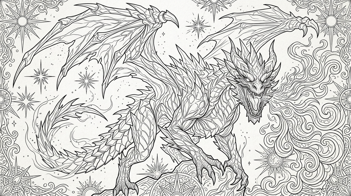 Obsidian Saga Adult Coloring Book