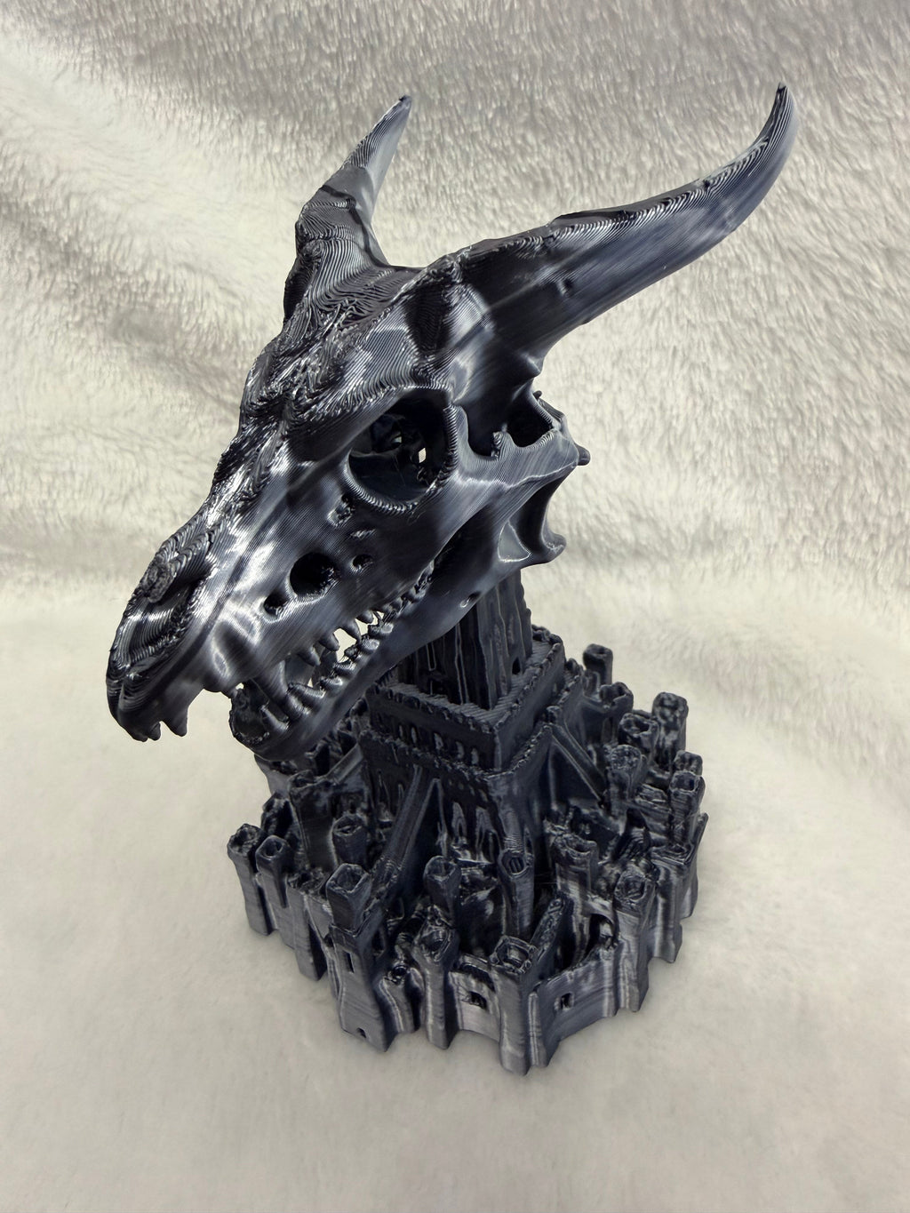 Dragon Skull & Castle Holder – 3D Printed 2-Piece Set