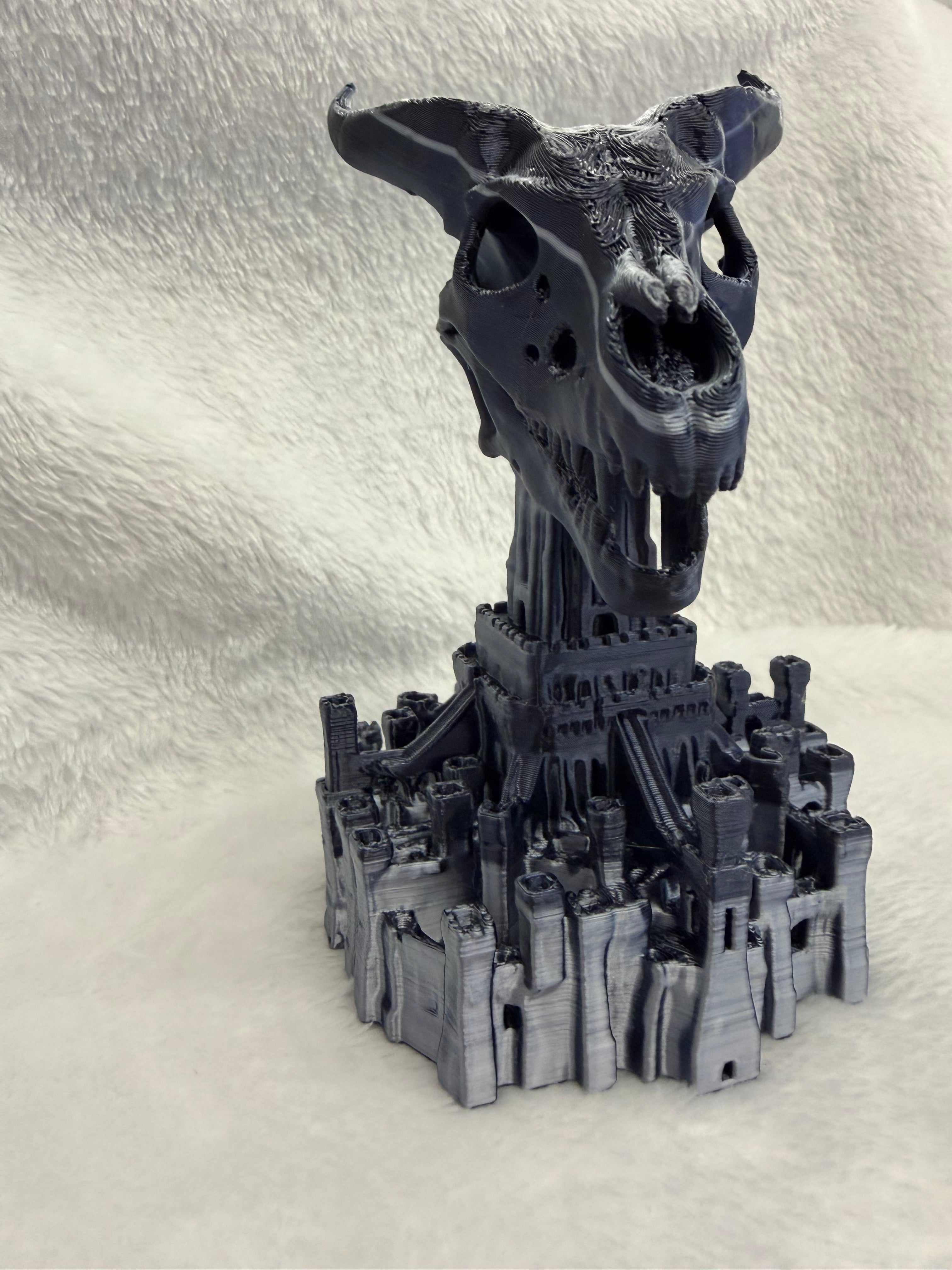 Dragon Skull & Castle Holder – 3D Printed 2-Piece Set